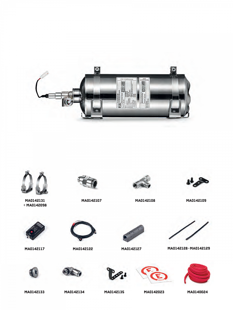 Sparco hasicí systém FIA 8865-2015 3,3 kg (NOVEC, nerez, elektrický)