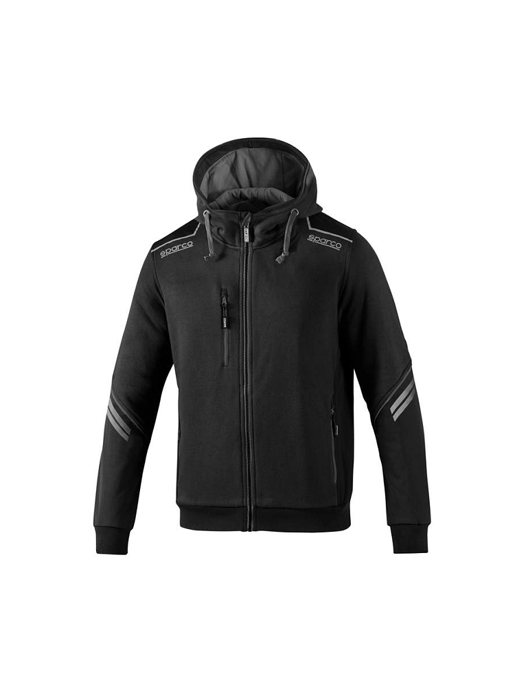 Sparco pracovní mikina TECH HOODED černo-šedá, vel. XXL