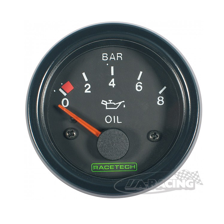 Racetech ukazatel tlaku oleje 0-8 bar